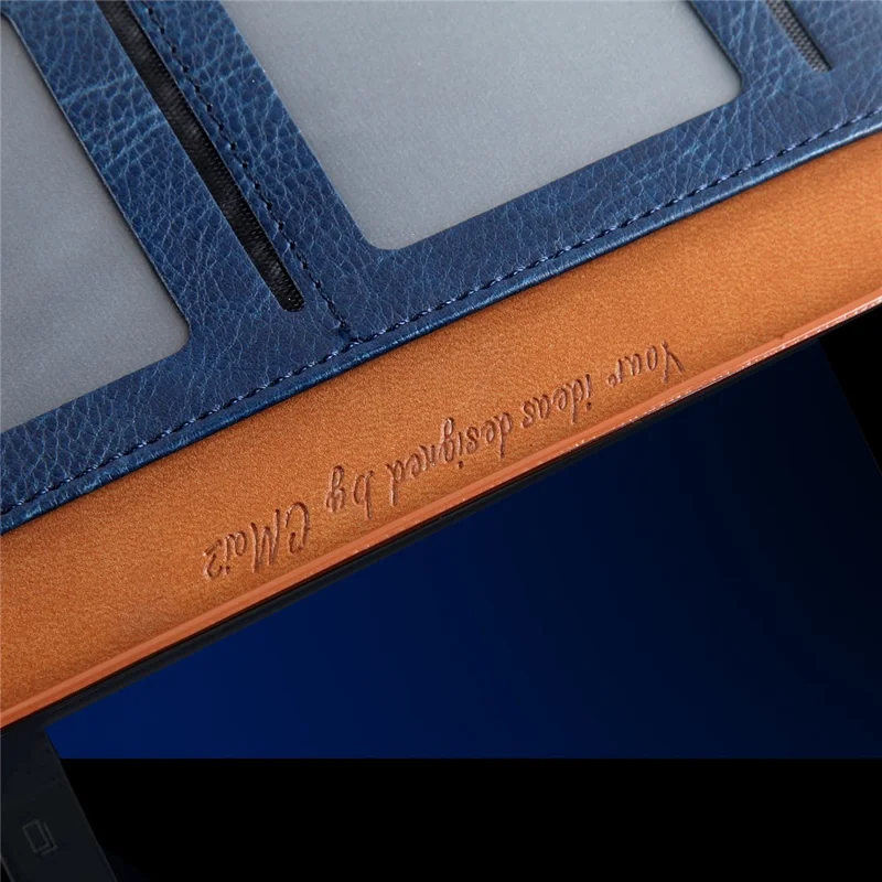 CMAI2 Stand Card Slots PU Leather Flip Cover for Samsung Galaxy S8 G950 - Dark Blue