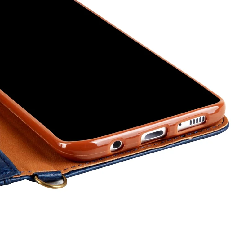 CMAI2 Stand Card Slots PU Leather Flip Cover for Samsung Galaxy S8 G950 - Dark Blue