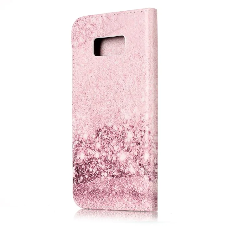 For Samsung Galaxy S8 Plus G955 Pattern Printing PU Leather Wallet Phone Case - Glittery Sequins