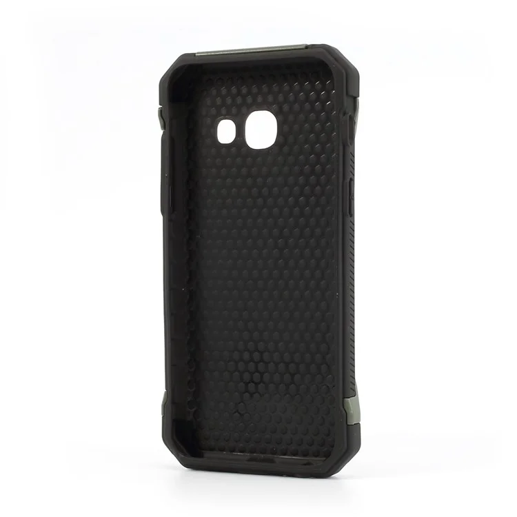 Camouflage Leather Coated Hybrid PC TPU Mobile Phone Back Case for Samsung Galaxy A5 (2017) - Green