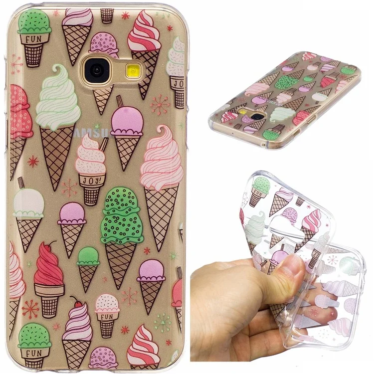 Pattern Printing IMD TPU Case for Samsung Galaxy A5 (2017) SM-A520F - Ice Cream
