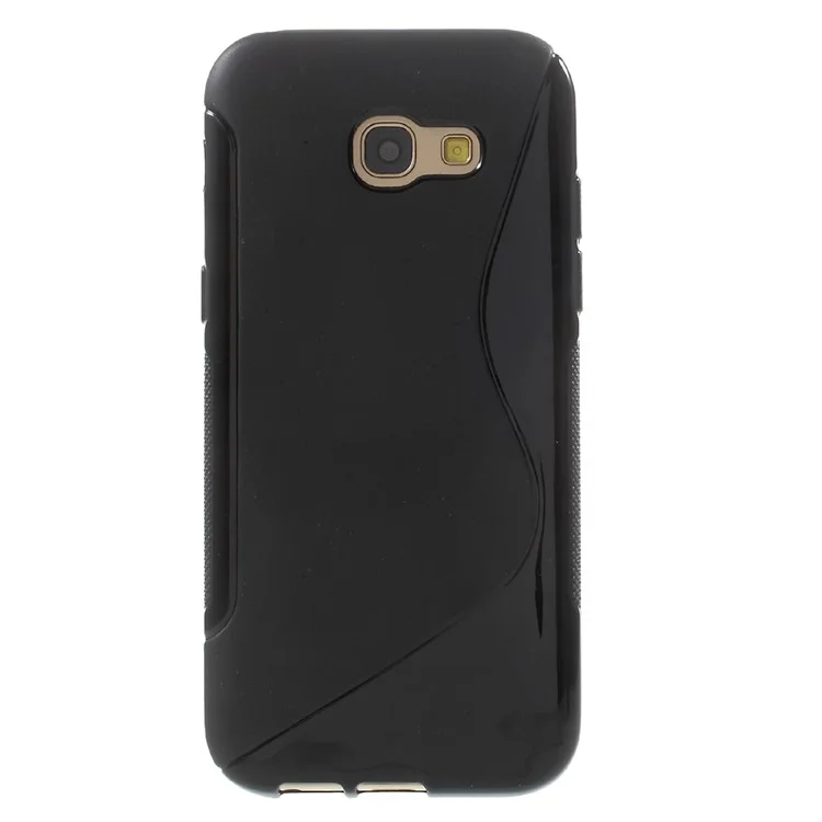 S Shape Soft TPU Shell Cover for Samsung Galaxy A5 (2017) - Black