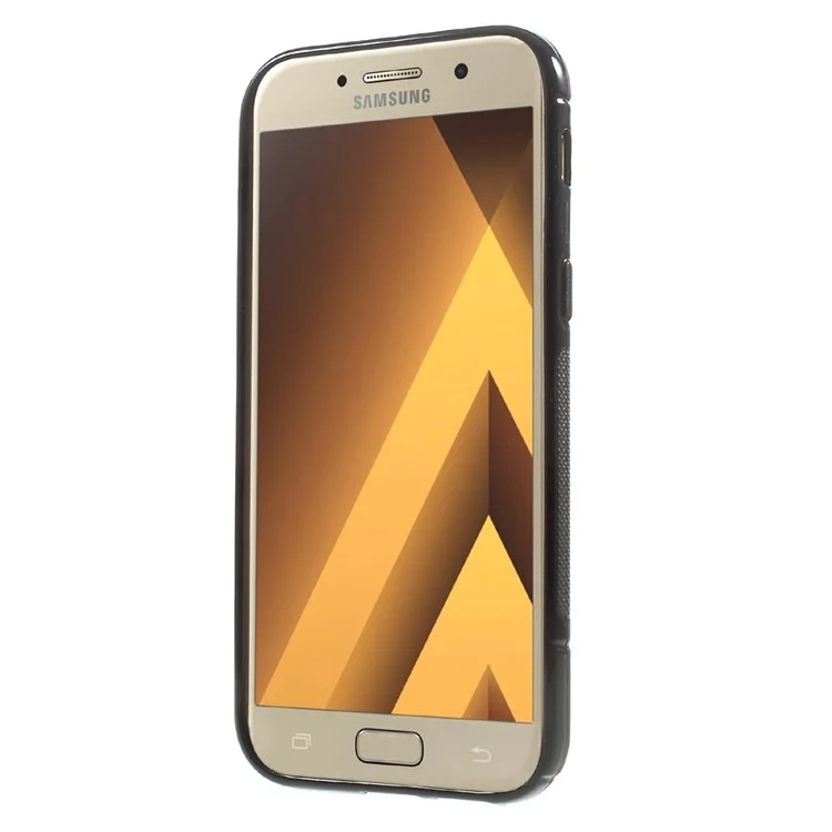 S Shape Soft TPU Shell Cover for Samsung Galaxy A5 (2017) - Black