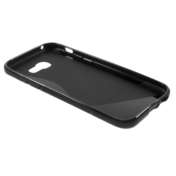 S Shape Soft TPU Shell Cover for Samsung Galaxy A5 (2017) - Black