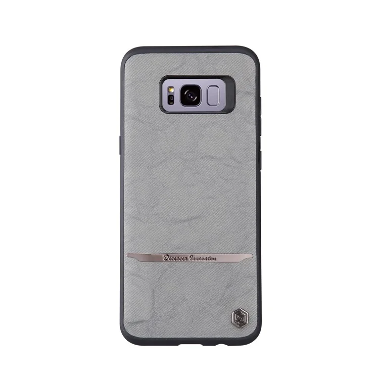 NILLKIN  for Samsung Galaxy S8+ G955 Mercier Case Leather Coated PC TPU Hybrid Phone Case - Grey