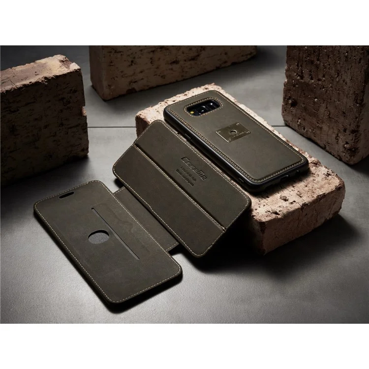 CASEME H2 Han Series Detachable 2-in-1 Leather Stand Case for Samsung Galaxy S8 G950 - Coffee