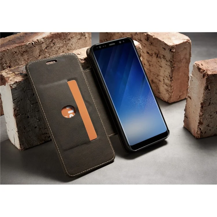 CASEME H2 Han Series Detachable 2-in-1 Leather Stand Case for Samsung Galaxy S8 G950 - Coffee