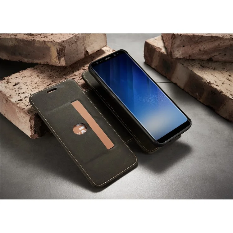 CASEME H2 Han Series Detachable 2-in-1 Leather Stand Case for Samsung Galaxy S8 G950 - Coffee