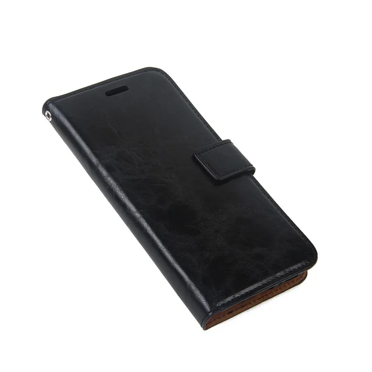 Para Samsung Galaxy S8 G950 Cubierta de Billetera de Cuero Loca 2 en 1 de 2 en 1 Con Estuche Interna TPU - Negro