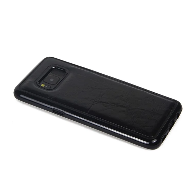 Per Samsung Galaxy S8 G950 Coperchio di Portafoglio in Pelle Crazona Staccabile 2 in 1 Con Custodia TPU Interna - Nero