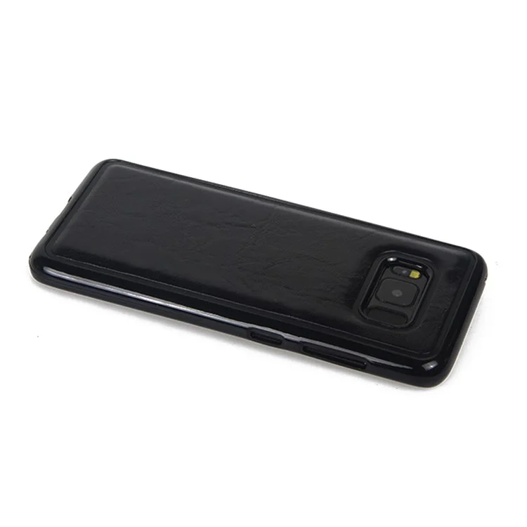 Per Samsung Galaxy S8 G950 Coperchio di Portafoglio in Pelle Crazona Staccabile 2 in 1 Con Custodia TPU Interna - Nero