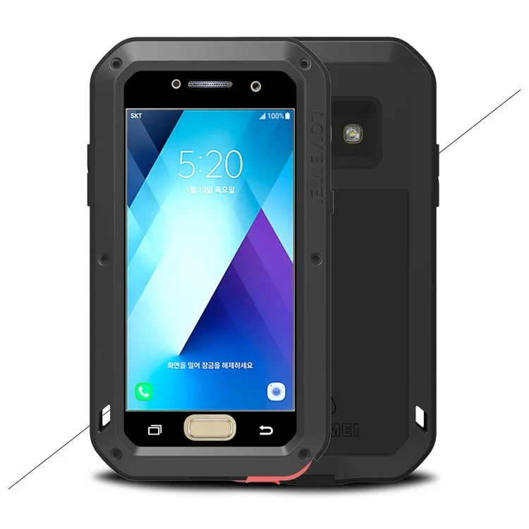 LOVE MEI Powerful Case for Samsung Galaxy A3 (2017) Shockproof Dropproof Dustproof Phone Cover - Black