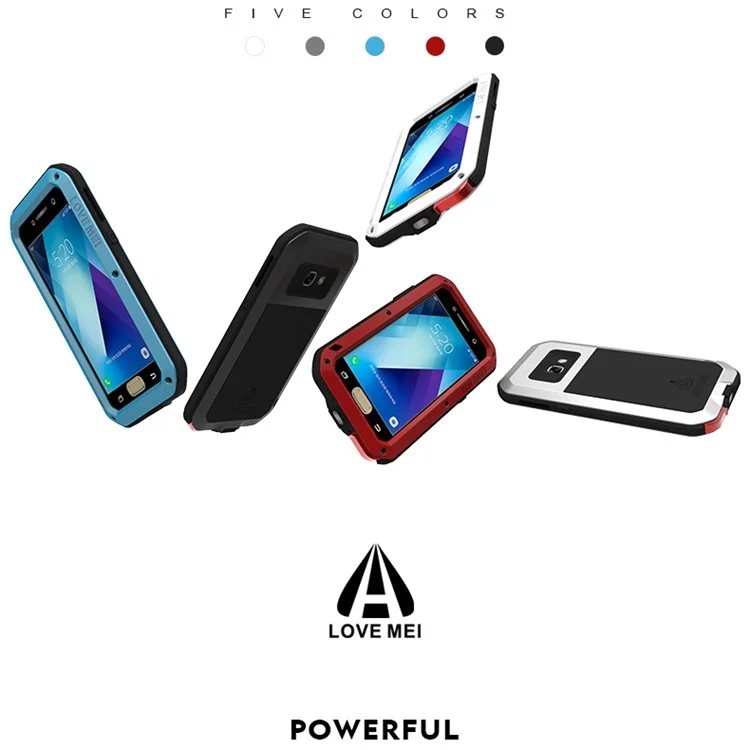 LOVE MEI Powerful Case for Samsung Galaxy A3 (2017) Shockproof Dropproof Dustproof Phone Cover - Black