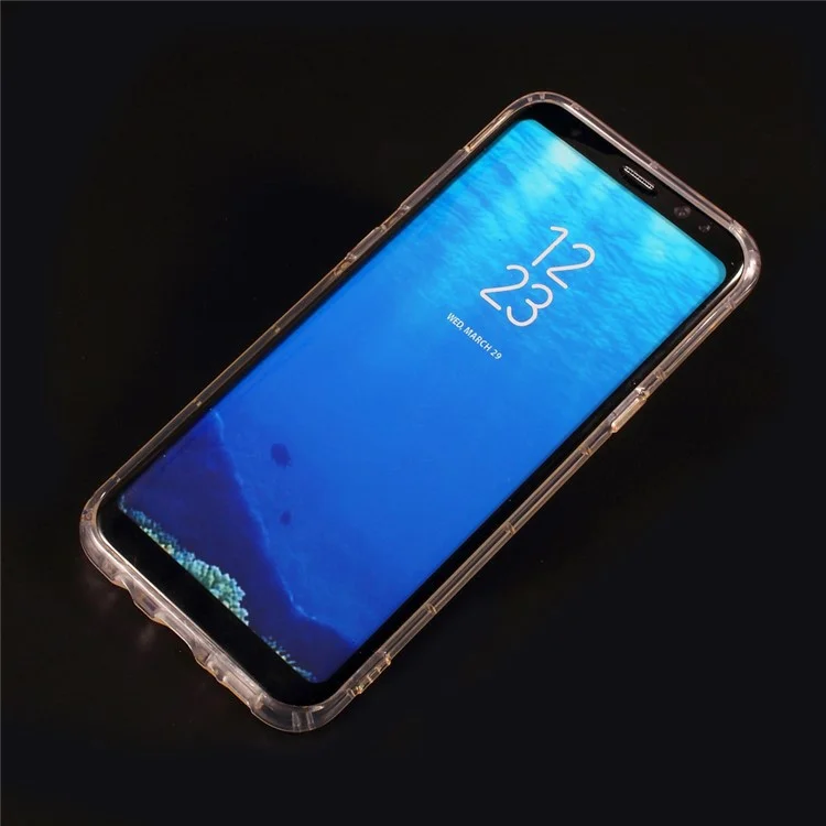 Drop-resistant Clear TPU Back Cover for Samsung Galaxy S8 G950 - Transparent