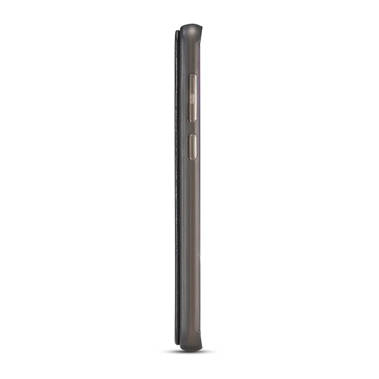 CASEME Movable 2-in-1 Multi-slot Wallet Vintage Split Leather Mobile Case for Samsung Galaxy S8 G950 - Black