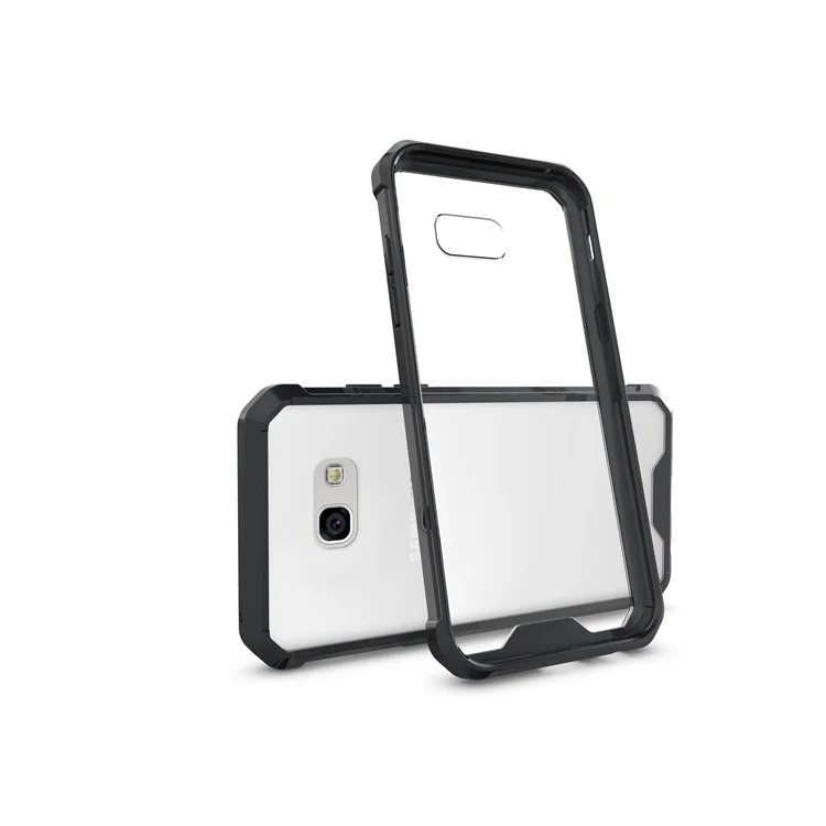 TPU + Transparent Acrylic Protective Phone Cover for Samsung Galaxy A5 (2017) SM-A520F - Black