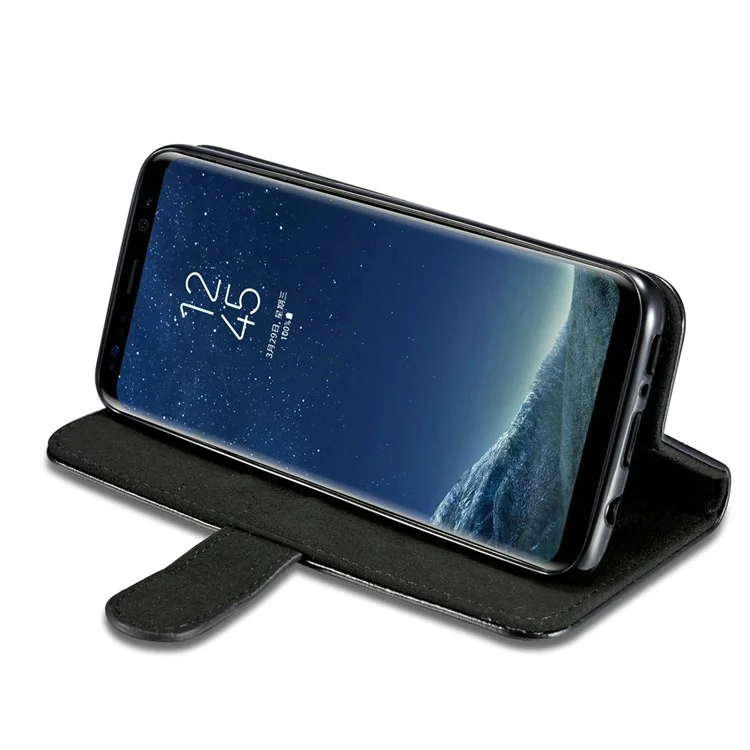 DG.MING Detachable 2-in-1 Genuine Leather Phone Case for Samsung Galaxy S8 G950 - Black