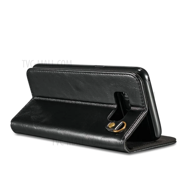 Dg. Ming Détachable 2 en 1 Véritable Couverture de Téléphone en Cuir Pour Samsung Galaxy S8 Plus G955 - le Noir