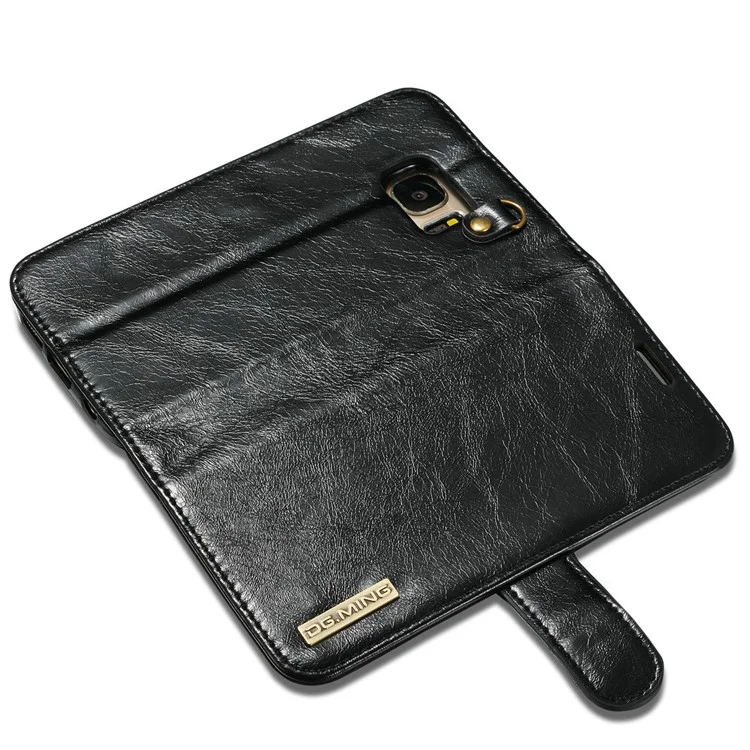 DG.MING Detachable 2-in-1 Genuine Leather Mobile Casing for Samsung Galaxy S7 G930 - Black
