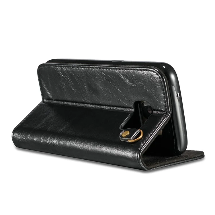 DG.MING Detachable 2-in-1 Genuine Leather Mobile Casing for Samsung Galaxy S7 G930 - Black