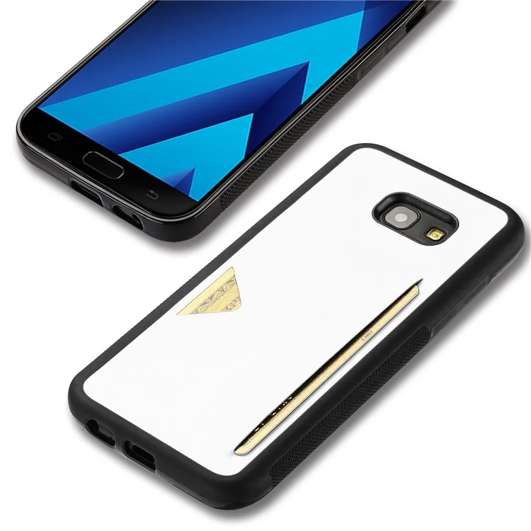 DUX DUCIS Pocard Series Card Slot PU Leather Skin TPU Back Case for Samsung Galaxy A5 (2017) SM-A520 - White