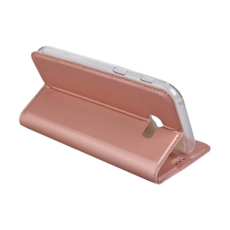 For Samsung Galaxy A5 (2017) SM-A520 Ultra-thin Leather Mobile Phone Case - Rose Gold