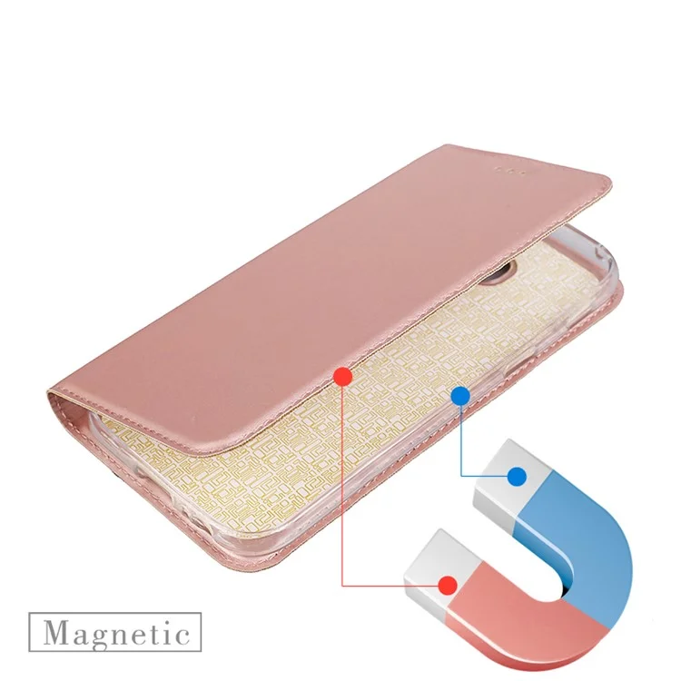 For Samsung Galaxy A5 (2017) SM-A520 Ultra-thin Leather Mobile Phone Case - Rose Gold