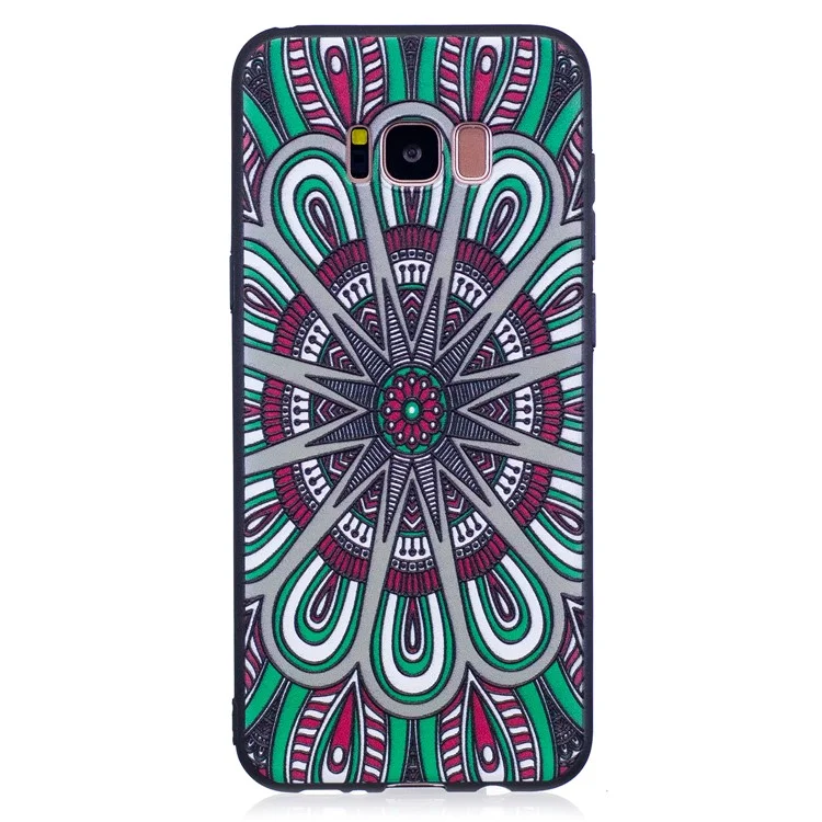 Embossed Pattern Matte TPU Mobile Phone Shell for Samsung Galaxy S8 Plus G955 - Abstract Floral Pattern