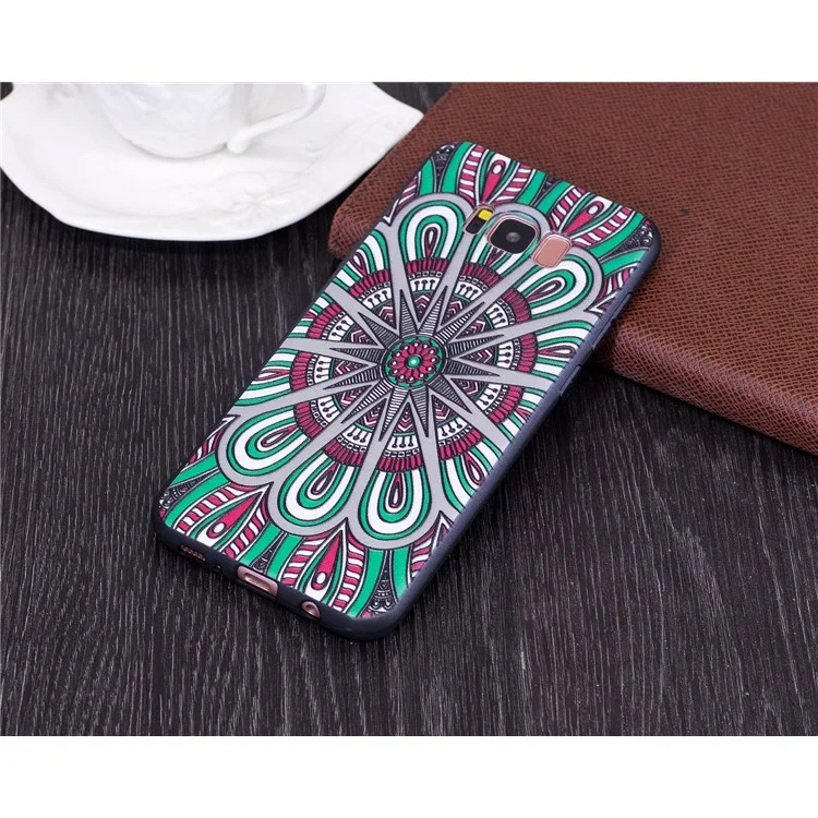 Embossed Pattern Matte TPU Mobile Phone Shell for Samsung Galaxy S8 Plus G955 - Abstract Floral Pattern