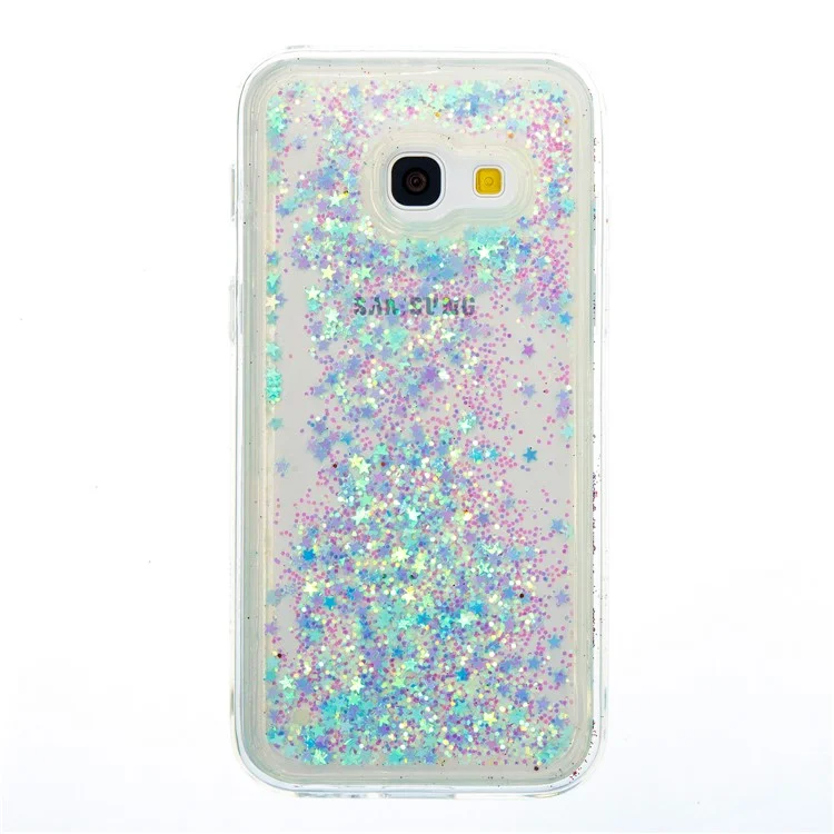 Cool Quicksand Dynamic Liquid Glitter Powder TPU Phone Case for Samsung Galaxy A3 (2017) - Silver / Blue