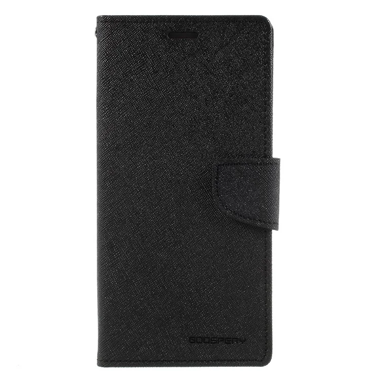 MERCURY GOOSPERY PU Leather Wallet Phone Cover for Samsung Galaxy C9 Pro - Black