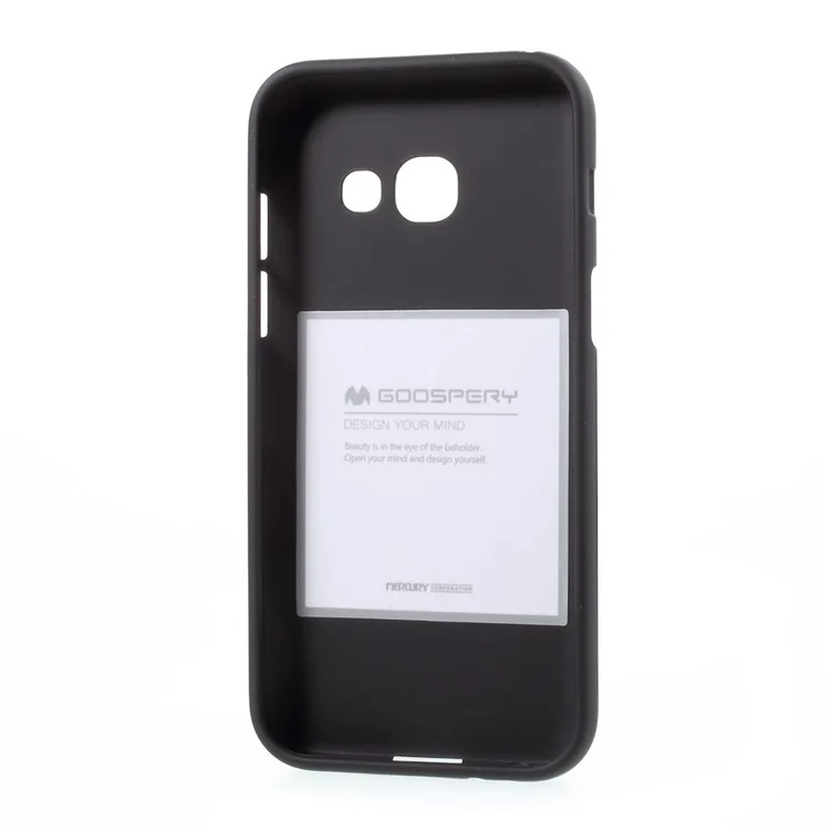 MERCURY GOOSPERY Matte Anti-fingerprint TPU Phone Case for Samsung Galaxy A3 (2017) - Black