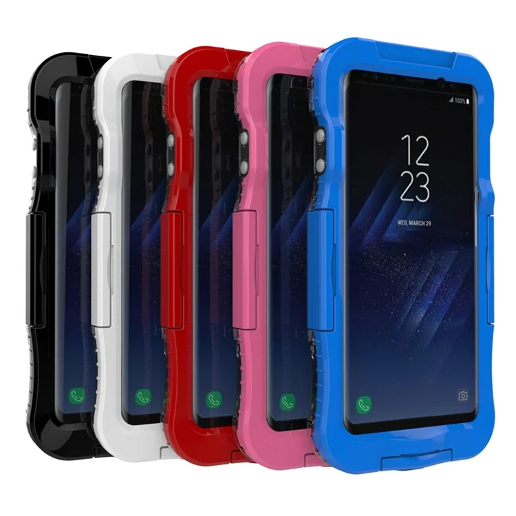 10M Underwater Waterproof Soft Silicone + Plastic Casing for Samsung Galaxy S8 Plus G955 - Rose