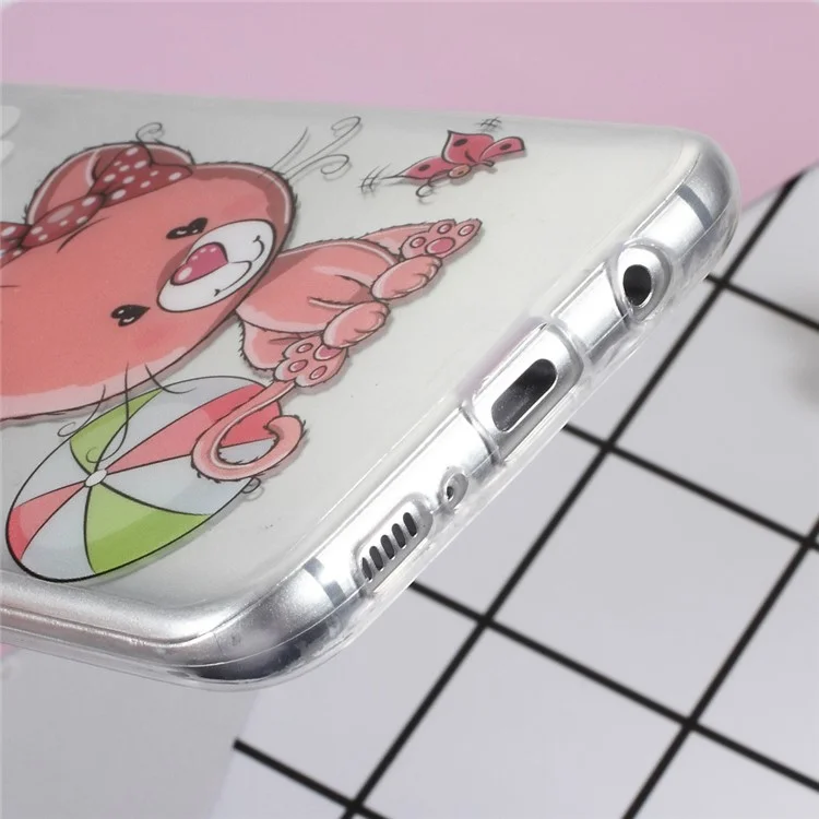 Squishy 3D Silicone Kneading Sleeping Cat TPU Shell for Samsung Galaxy S8 SM-G950 - Butterfly and Cat Pattern
