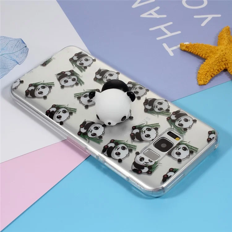 Squishy Soft 3D Silicone Kneading Panda TPU Case for Samsung Galaxy S8+ Plus SM-G955 - Panda Pattern