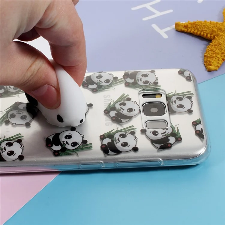 Squishy Soft 3D Silicone Kneading Panda TPU Case for Samsung Galaxy S8+ Plus SM-G955 - Panda Pattern