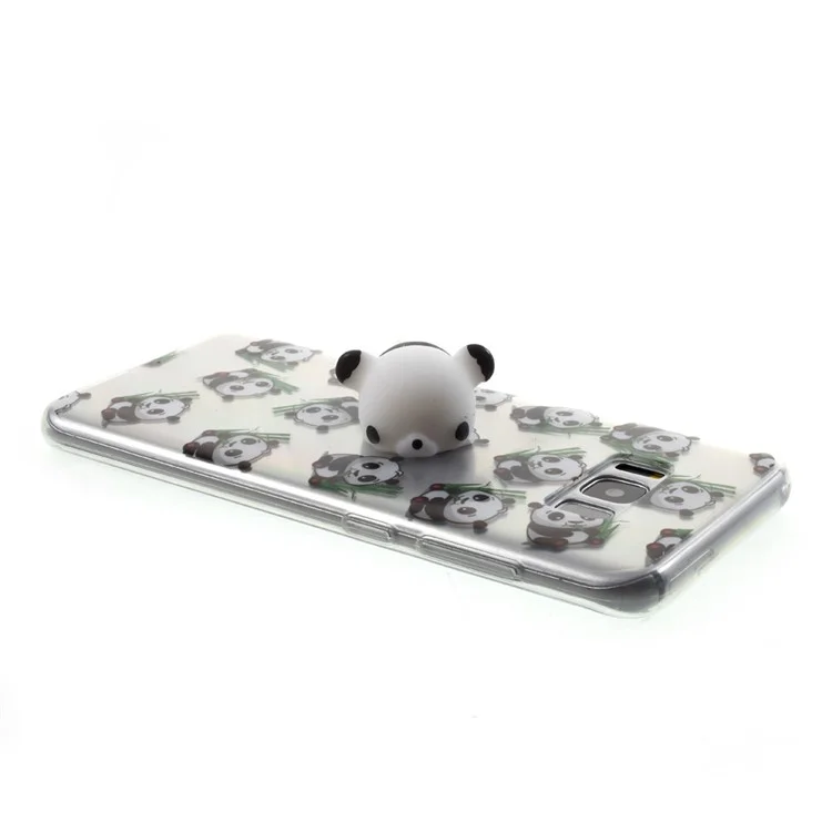 Squishy Soft 3D Silicone Kneading Panda TPU Case for Samsung Galaxy S8+ Plus SM-G955 - Panda Pattern