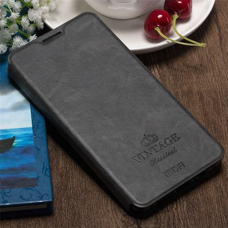 MOFI Leather Stand Case with Card Slot for Samsung Galaxy A7 (2017) -
 Black