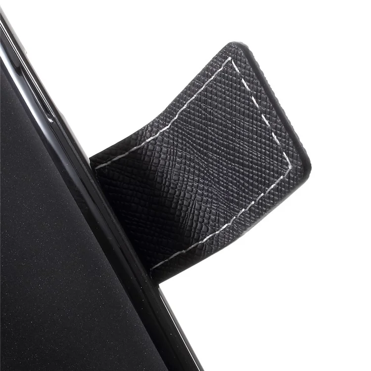 Cross Texture Wallet Leather Cover with Card Slots for Samsung Galaxy Note8 - Black