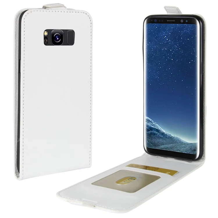 Crazy Horse Vertical Flip Leather Cover for Samsung Galaxy S8 G950 - White