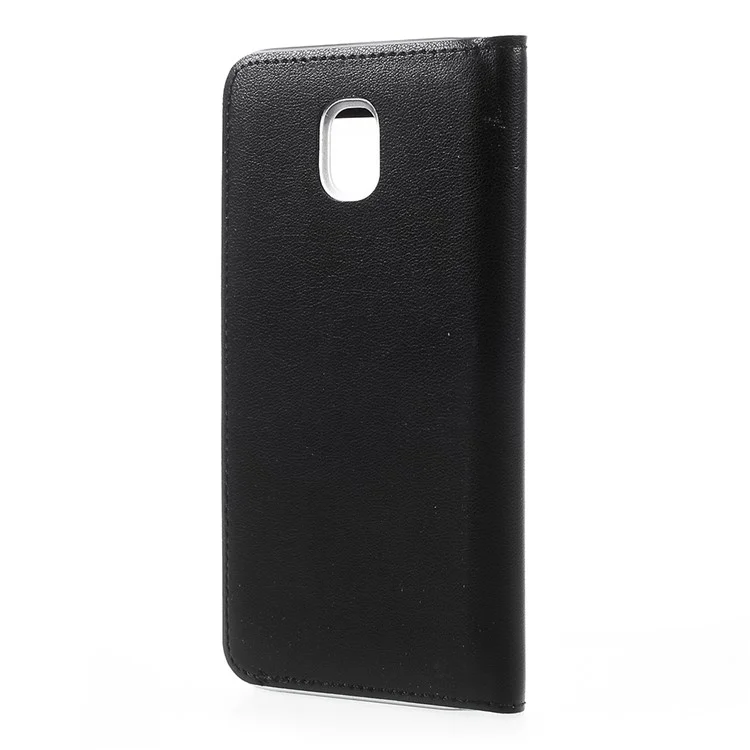 Information View Window Leather Shell for Samsung Galaxy J3 (2017) EU Version - Black