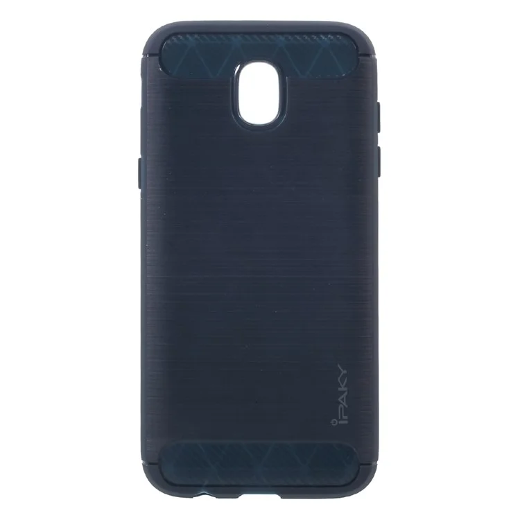 IPAKY Brushed TPU Gel Back Case for Samsung Galaxy J5 (2017) EU Version - Dark Blue