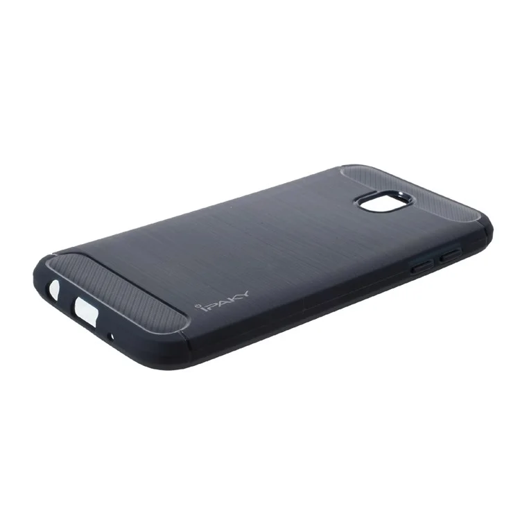 IPAKY Brushed TPU Gel Back Case for Samsung Galaxy J5 (2017) EU Version - Dark Blue