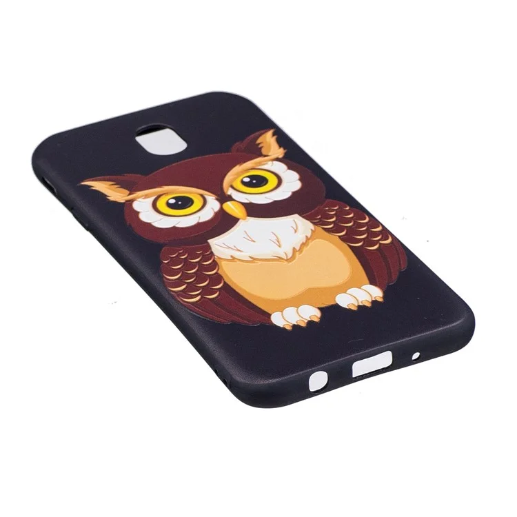 Soft Embossed Pattern Printing TPU Protective Case for Samsung Galaxy J7 (2017) EU Version - Owl