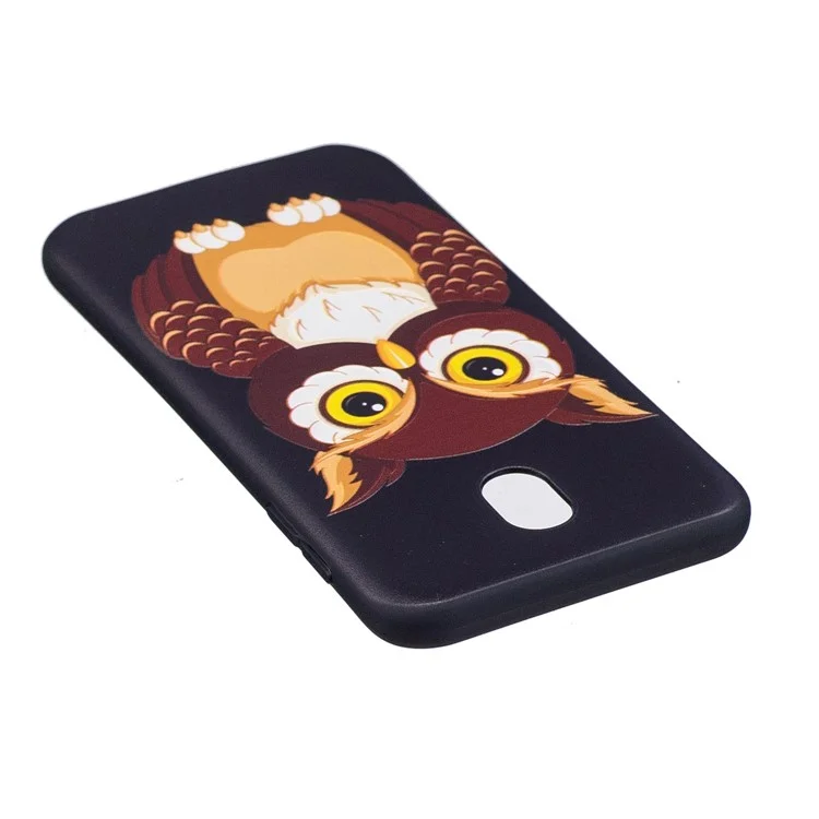 Soft Embossed Pattern Printing TPU Protective Case for Samsung Galaxy J7 (2017) EU Version - Owl