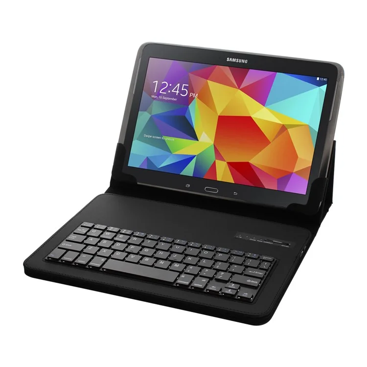 Universal Bluetooth Keyboard Leather Stand Case for 9-10.1 inch Tablet PC - Black