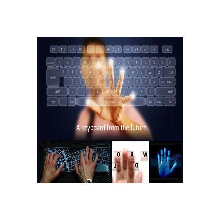 SHOWME 3 in 1 Virtual Laser Projection Bluetooth Keyboard + Power Bank + Bluetooth Speaker - Gold