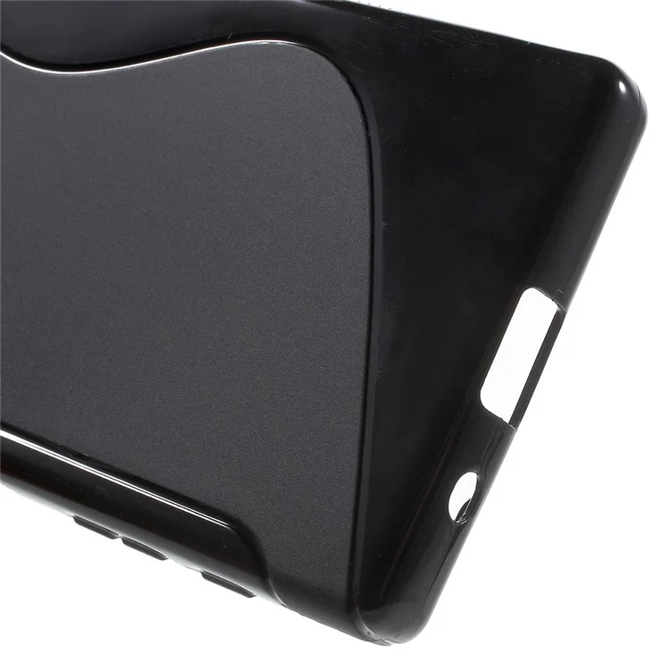 S Shape Anti-slip TPU Gel Cover for Sony Xperia Z5 Compact - Black