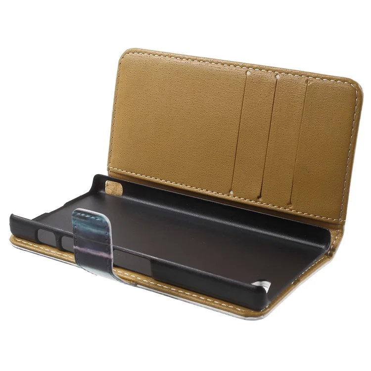 Patterned Wallet Leather Stand Case for Sony Xperia Z5 Compact - Dream Catcher