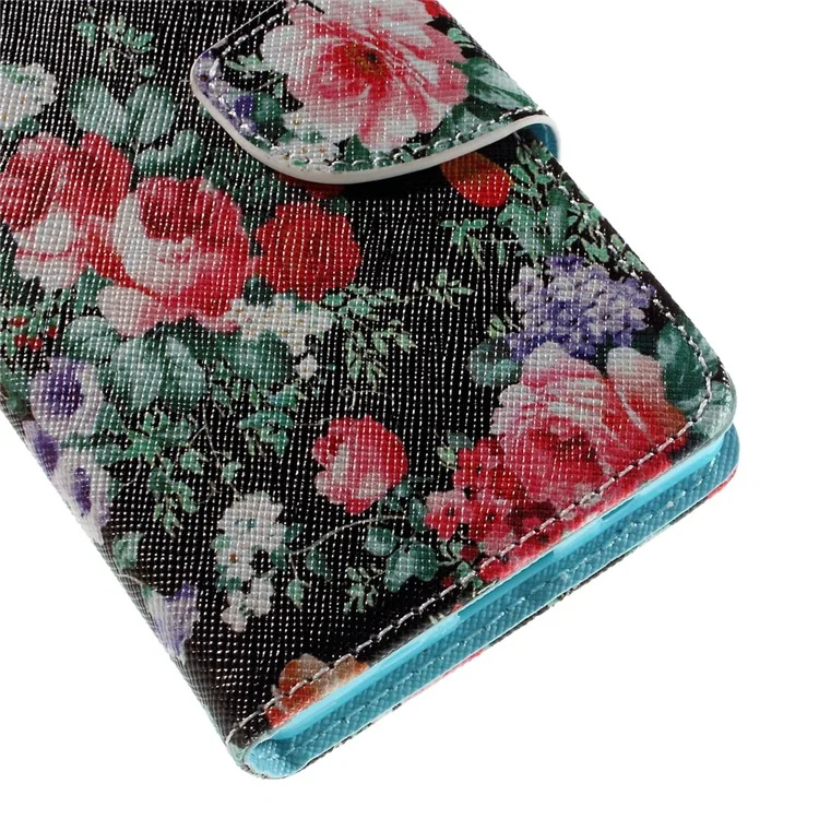 Wallet Leather Stand Cover for Sony Xperia Z5 Compact - Blooming Flowers